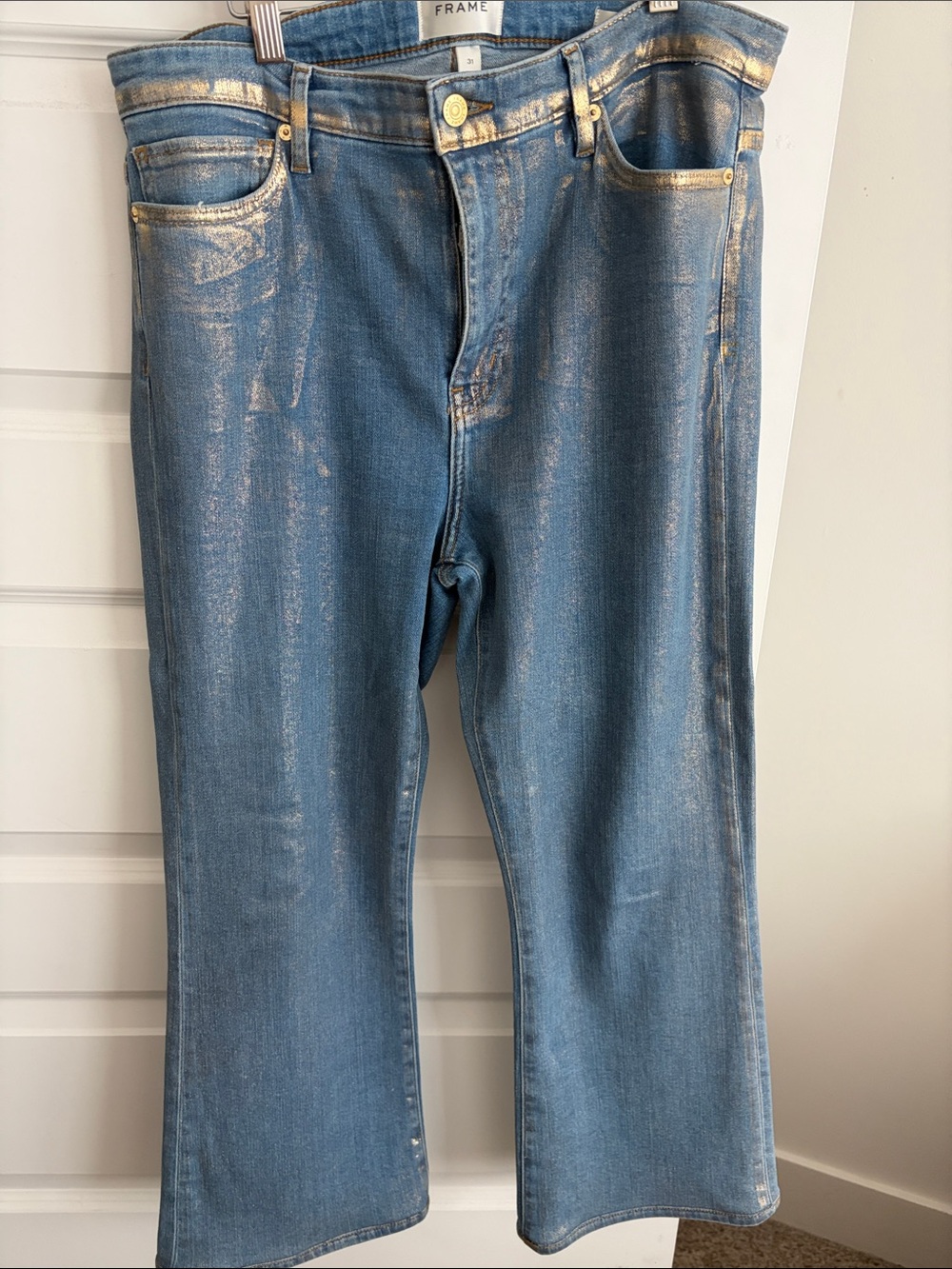 FRAME Gold dusted Denim Light Blue jeans